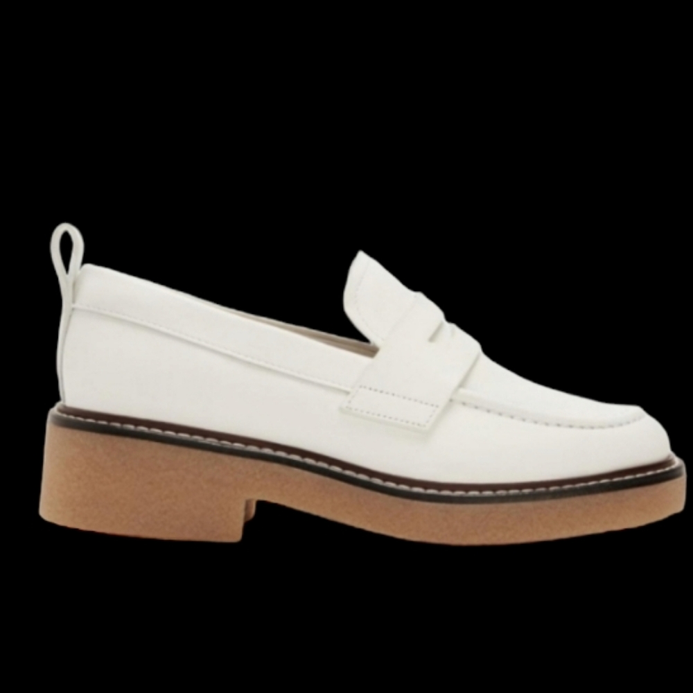 New EVERLANE The Gum Sole Penny Loafer Leather Flats sz approx. 7